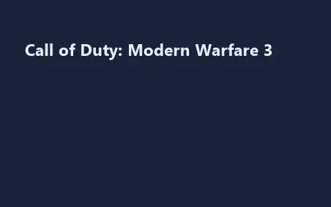 Call of Duty: Modern Warfare 3